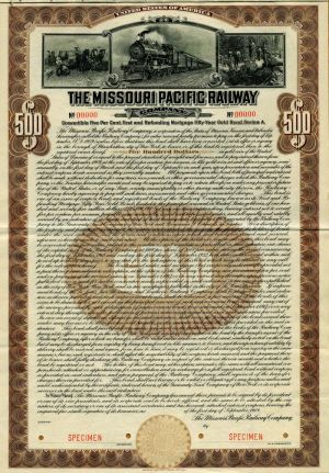 Missouri Pacific Railway Co. - $500 Bond