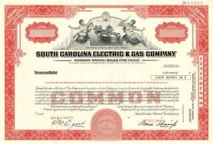 South Carolina Electric and Gas Co. - Specimen Stock Certificate