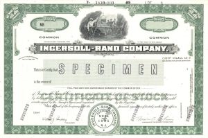 Ingersoll-Rand Co. - Specimen Stock Certificate