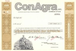 ConAgra, Inc. - Specimen Stock Certificate