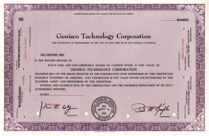 Genisco Technology Corporation