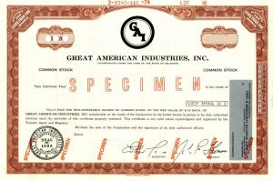 Great American Industries, Inc.