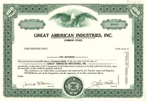 Great American Industries, Inc.