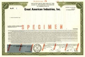 Great American Industries, Inc.