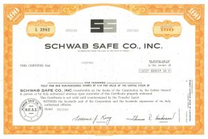 Schwab Safe Co, Inc. - Specimen Stock Certificate