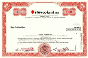 Stevcoknit, Inc.