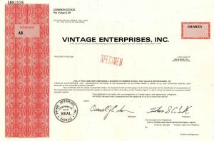 Vintage Enterprises, Inc.