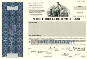 North European Oil Royalty Trust - Unit Certificate