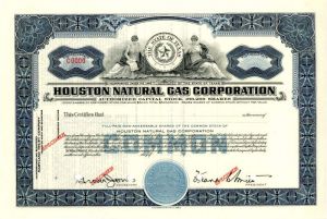 Houston Natural Gas Corporation - Specimen Stock