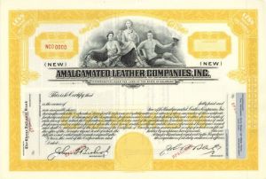Amalgamated Leather Companies, Inc.- Specimen Stock Certificate
