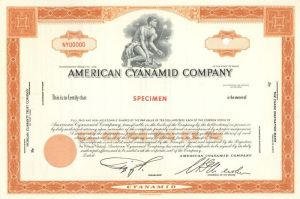 American Cyanamid Co. - Specimen Stock Certificate