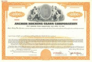 Anchor Hocking Glass Corporation - Specimen Stock Certificate