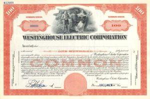 Westinghouse Electric Corporation - Specimen Stock Certificate