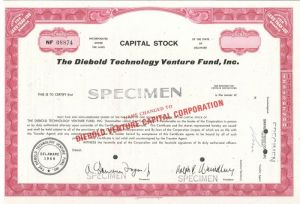 Diebold Technology Venture Fund, Inc. - Specimen Stock Certificate