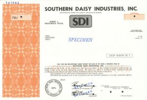 Southern Daisy Industries, Inc. - Specimen Stock Certificate