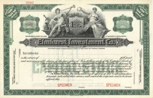 Elmhurst Investment Co. - Specimen Stock