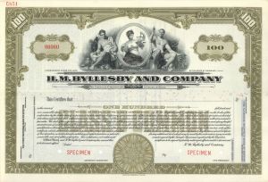 H.M. Byllesby and Co. - Specimen Stock