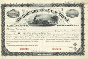 Iron Mountain Car Trust - Specimen Stock