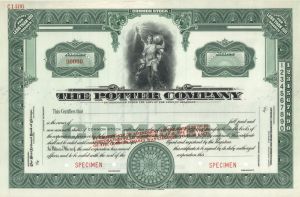 Potter Co. - Specimen Stock Certificate