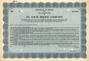 St. Louis Bridge Co. - Specimen Stock