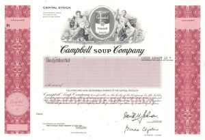 Campbell Soup Co. - Specimen Stocks and Bonds