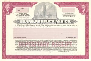 Sears, Roebuck and Co. - Specimen Stocks and Bonds