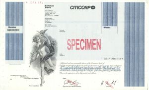 Citicorp - Specimen Stock Certificate - Citibank