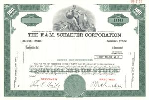 F. and M. Schaefer Corp. - Specimen Stock Certificate