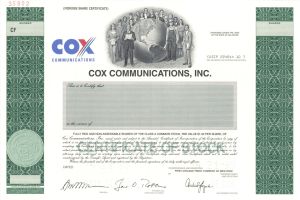 Cox Communications, Inc. - Specimen Stock Certificate