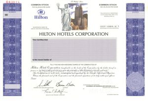 Hilton Hotels Corp. - Specimen Stock Certificate