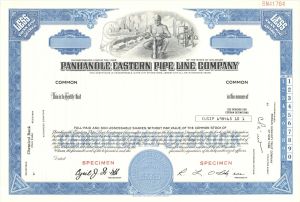 Panhandle Eastern Pipe Line Co. - Specimen Stock Certificate