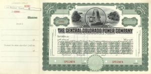 Central Colorado Power Co. -  Specimen Stock Certificate