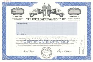 Pepsi Bottling Group, Inc. -  Specimen Stock Certificate