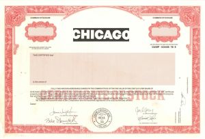 Chicago -  1996 Specimen Stock Certificate