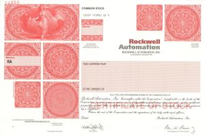 Rockwell Automation, Inc.  -  2002 Specimen Stock Certificate