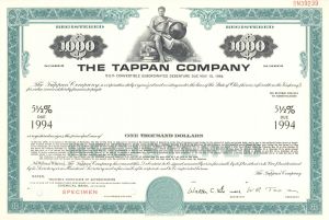 Tappan Co.  -  $1,000 Specimen Bond
