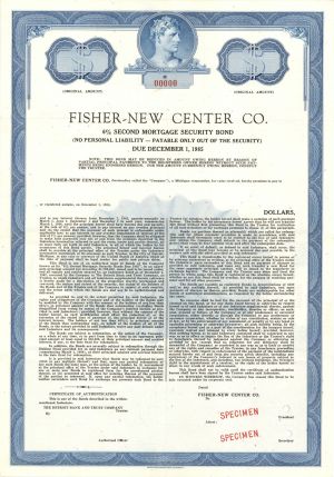 Fisher-New Center Co. - Specimen Bond