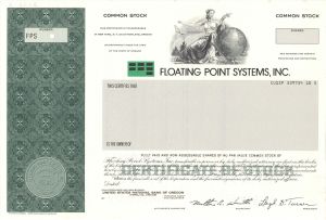 Floating Point Systems, Inc. -  1981 Specimen Stock Certificate
