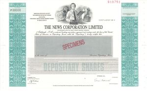 News Corporation Ltd. -  Specimen Stock Certificate