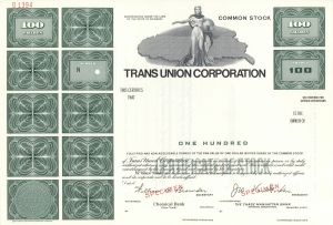 Trans Union Corp. -  Specimen Stock Certificate