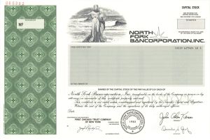 North Fork Bancorporation, Inc. - 2000 dated Specimen Stock Certificate