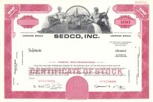Sedco, Inc. -  Specimen Stock Certificate