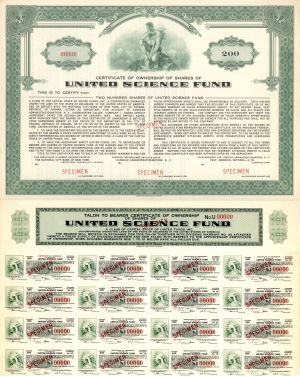 United Science Fund - Specimen Stock Certificate