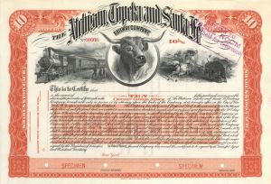 Atchison, Topeka and Santa Fe Railway Co. - Specimen Stock Certificate