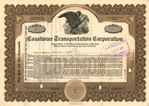 Coastline Transportation Corporation - Stock Certificate