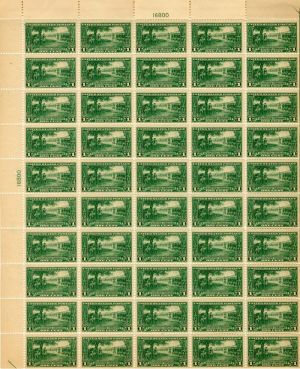 Scott #617 Stamp Sheet - Lexington and Concord Issue