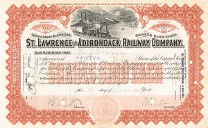 William Seward Webb - St. Lawrence & Adirondack Railway