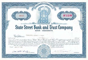 State Street Bank and Trust Co. - Banking Stock Certificate