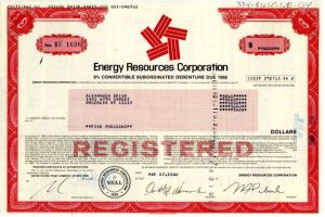 Energy Resources Corporation - $5,000 Bond