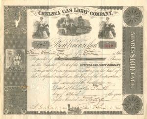 Chelsea Gas Light Co. - Stock Certificate